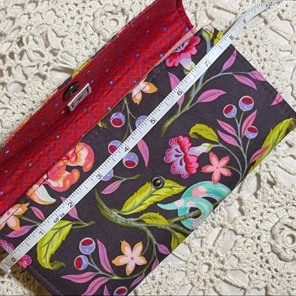 Colorful Floral & Snake Reptile Large Envelope Wallet - Picture 2 of 6